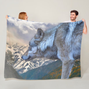 COUVERTURE POLAIRE LE LOUP SEUL SURPLORE LA LIBERTÉ