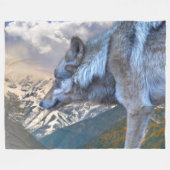 COUVERTURE POLAIRE LE LOUP SEUL SURPLORE LA LIBERTÉ (Devant (Horizontal))