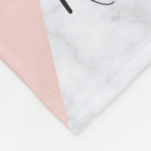 Couverture Polaire Le marbre blanc de parties scintillantes roses (Coin)