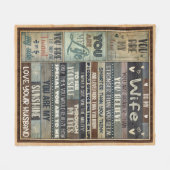 Couverture Polaire Le mari à la femme Amour du mari (Devant (Horizontal))