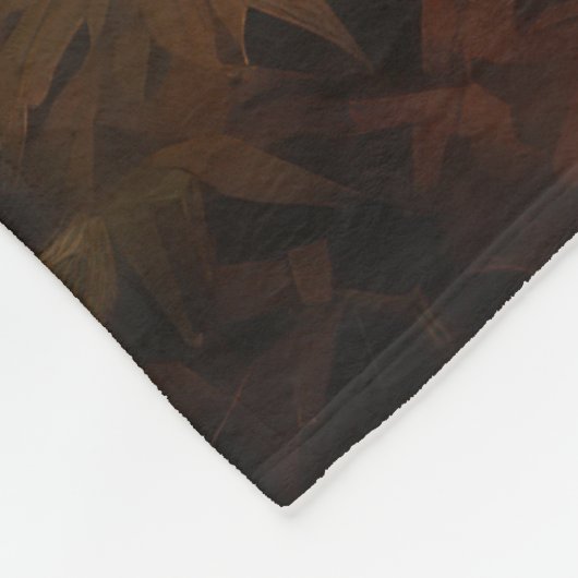 Couverture Polaire Le Mastiff tibétain en automne les feuilles automn (Coin)