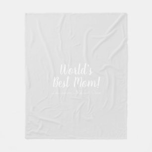 Couverture Polaire Le meilleur maman du monde gris pâle script person