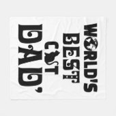 Couverture Polaire Le meilleur papa de chat du monde (Devant (Horizontal))