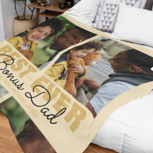 Couverture Polaire Le meilleur papa de tous les temps Collage de pho
