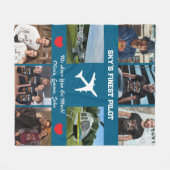 Couverture Polaire 'Le meilleur pilote du ciel' photo Collage, Avion, (Devant (Horizontal))