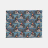 Couverture Polaire Le merle vole (Devant (Horizontal))