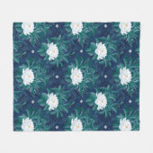 Couverture Polaire Le Motif blanc Lotus Midnight Lotus (Devant (Horizontal))