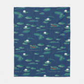 Couverture Polaire Le Motif de la lagune du Lotus Alligator blanc (Devant)