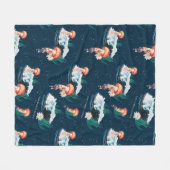 Couverture Polaire Le Motif de la méduse blanche Lotus Ocean (Devant (Horizontal))