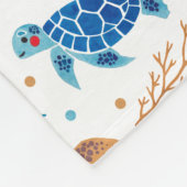Couverture Polaire Le motif de tortue de mer (Coin)