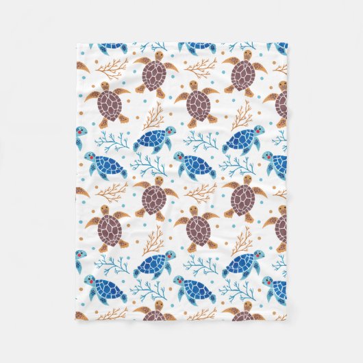 Couverture Polaire Le motif de tortue de mer (Devant)