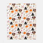 Couverture Polaire Le motif mignon de thanksgiving avalent donnent (Devant)