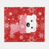 Couverture Polaire Le museau d'un ours polaire, Noël (Devant (Horizontal))