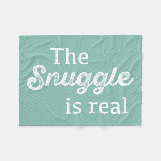 Couverture Polaire Le Nez Est Vraiment Turquoise Chevron Funny (Devant (Horizontal))