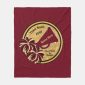 Couverture Polaire Le noir d'or de Bourgogne a personnalisé (Devant)