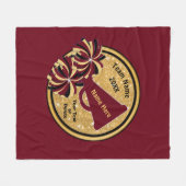 Couverture Polaire Le noir d'or de Bourgogne a personnalisé (Devant (Horizontal))