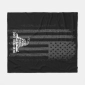 Couverture Polaire Le noir et le blanc ne me tapent pas sur le drapea (Devant (Horizontal))