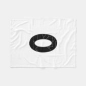 Couverture Polaire Le nombre zéro (0) en noir (Devant (Horizontal))