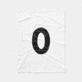 Couverture Polaire Le nombre zéro (0) en noir (Devant)