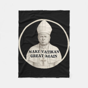 Couverture Polaire Le pape Trump drôle Trump Vatican Christian Retro