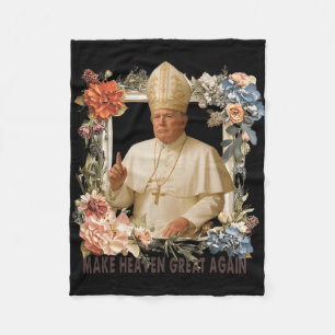 Couverture Polaire Le pape Trump drôle Trump Vatican Christian Retro