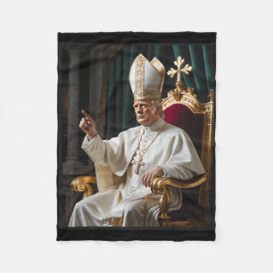 Couverture Polaire Le pape Trump drôle Trump Vatican Christian Retro
