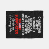 Couverture Polaire Le partisan de Trump Christian White Stright Unwok (Devant (Horizontal))