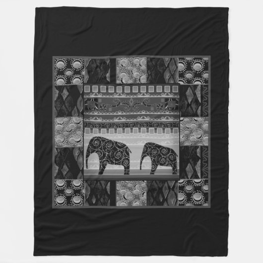 Couverture Polaire Le patchwork africain (Devant)