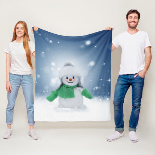 Couverture Polaire Le personnage de bonhomme de neige de Noël adorabl