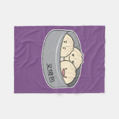 Couverture Polaire Le petit déjeuner chinois de dim sum de petit pain (Devant (Horizontal))