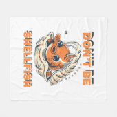 Couverture Polaire Le poisson hilarant dans un coquillage (Devant (Horizontal))