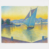 Couverture Polaire Le port au coucher du soleil, Signac (Devant (Horizontal))