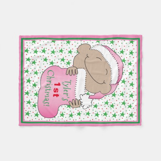 Couverture Polaire Le premier bébé de Noël (Devant (Horizontal))