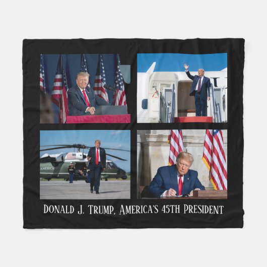 Couverture Polaire Le Président Donald J. Trump 45e Président (Devant (Horizontal))