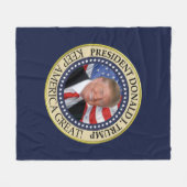 Couverture Polaire Le président Donald Trump 2020 garde l'Amérique gr (Devant (Horizontal))