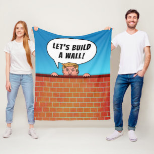 Couverture Polaire Le président Donald Trump construit un mur un dess