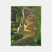 Couverture Polaire Le printemps blanc Fawn et la mère Deer (Devant)