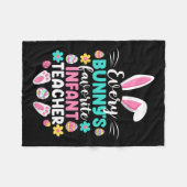 Couverture Polaire Le Professeur Favori de chaque lapin Fun Pâques D (Devant (Horizontal))