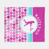 Couverture Polaire Le rétro pourpre entoure le base-ball par Golly (Devant (Horizontal))