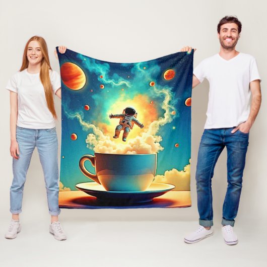 Couverture Polaire Le rêve du café de l'astronaute (En situation)
