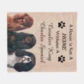 Couverture Polaire Le roi Cavalier Charles Spaniel Dogs - Maison (Devant (Horizontal))