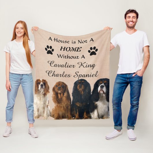 Couverture Polaire Le roi Cavalier Charles Spaniel Dogs - Maison (En situation)