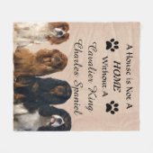 Couverture Polaire Le roi Cavalier Charles Spaniel Dogs - Maison (Devant (Horizontal))