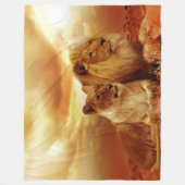 Couverture Polaire Le ROI et la REINE de la JUNGLE (Devant)