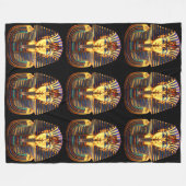 Couverture Polaire Le roi Toutankhamon, masque d'or (Devant (Horizontal))