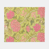 Couverture Polaire Le rose 19thc confortable, verdissent la (Devant (Horizontal))