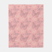 Couverture Polaire Le rose de papillon (Devant)