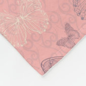 Couverture Polaire Le rose de papillon (Coin)