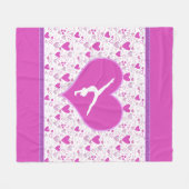 Couverture Polaire Le rose divise en lots le gymnaste de coeurs d'o (Devant (Horizontal))