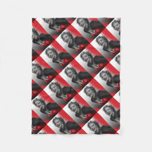 Couverture Polaire Le rouge CONJO2 pointille Marilyn ZAZZ